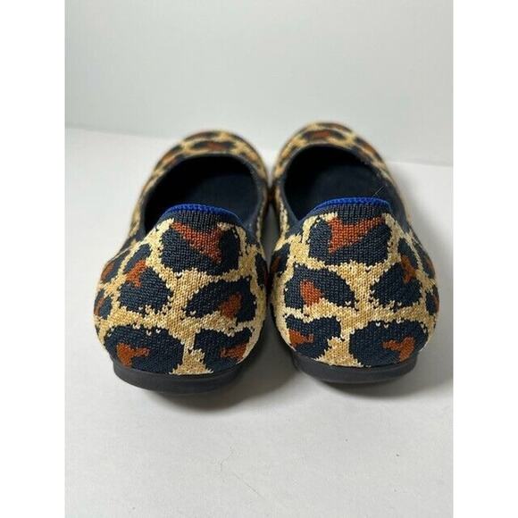 Rothy's The Square Big Cat Ballet Flats Slip On Animal Print Tan Womens Size 11 - Picture 8 of 10